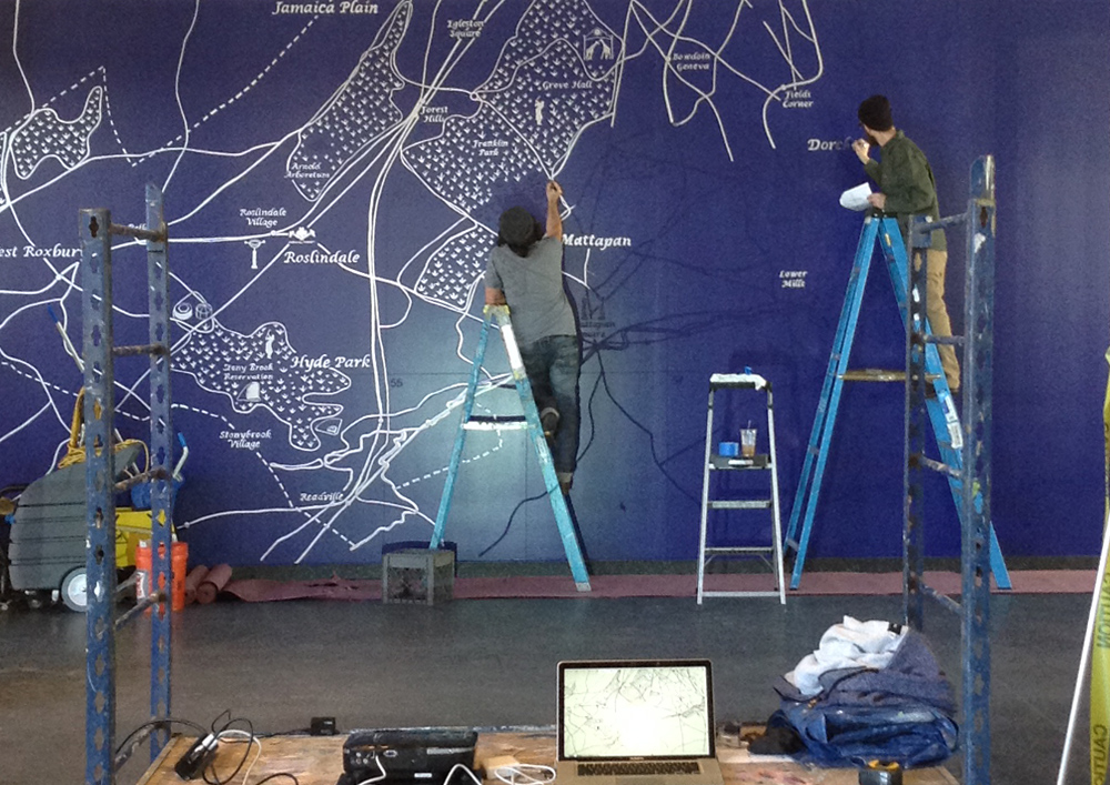 02.02.2015 Vast Hand-Drawn Mural To Complete Boston’s Bruce C. Bolling Building